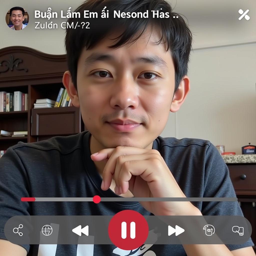 Một người đang nghe nhạc "Buồn Lắm Em Ơi" remix trên Zing MP3