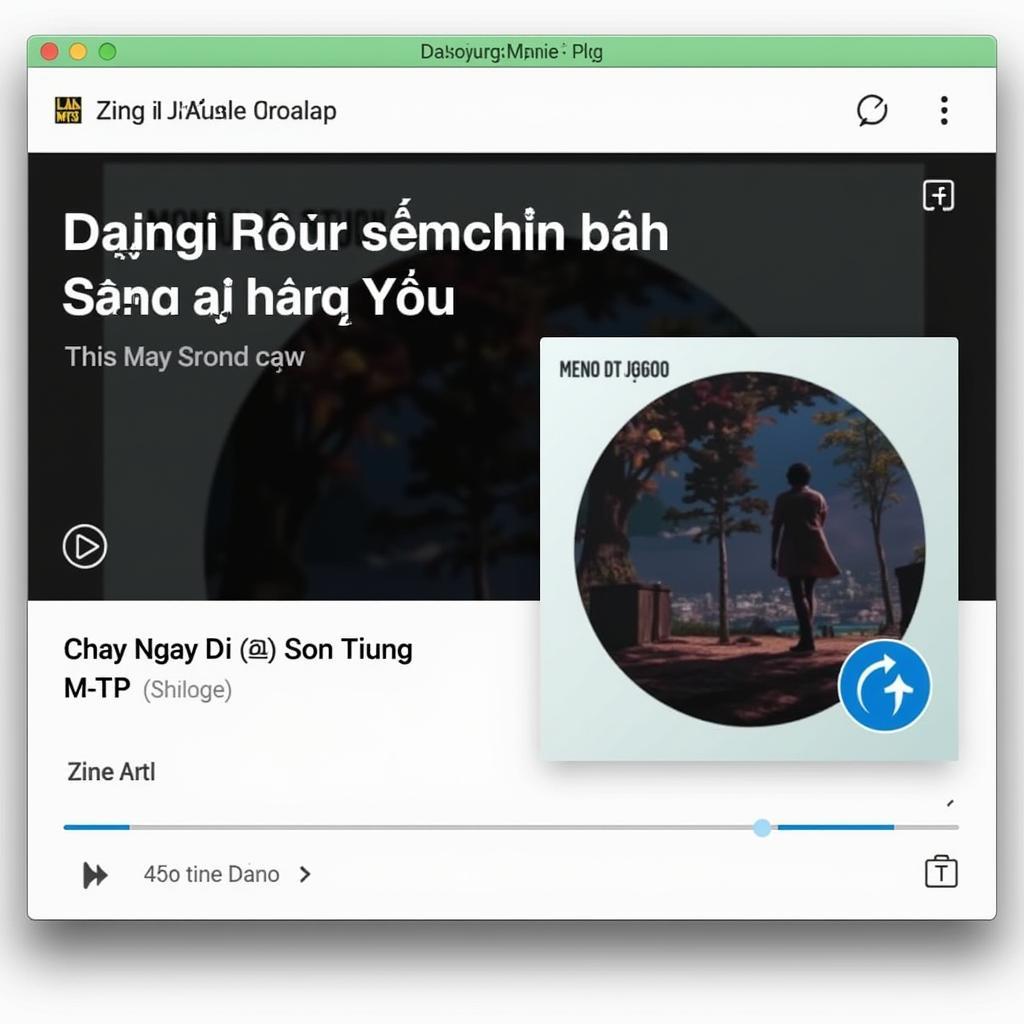 Giao diện nghe nhạc "Chạy Ngay Đi" trên Zing MP3