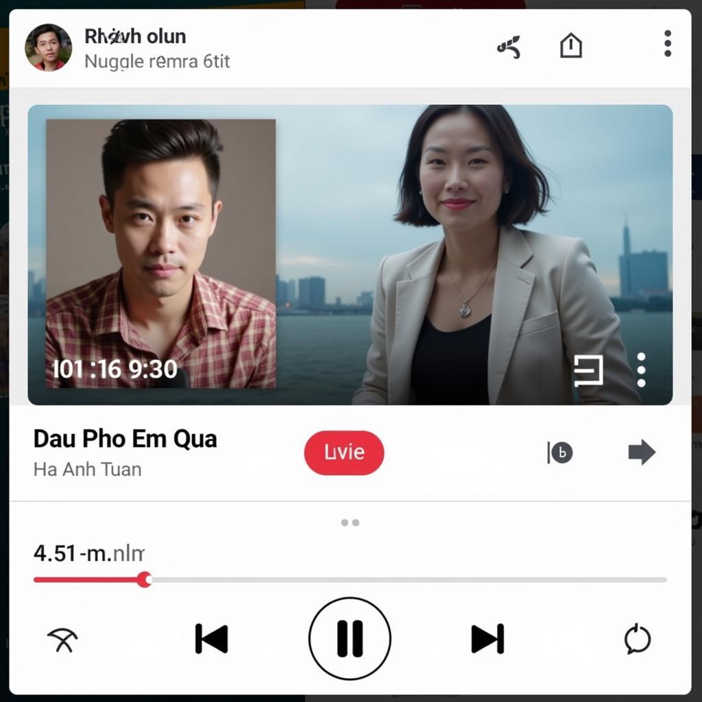 Người dùng đang nghe nhạc "Dấu Phố Em Qua" của Hà Anh Tuấn trên Zing MP3