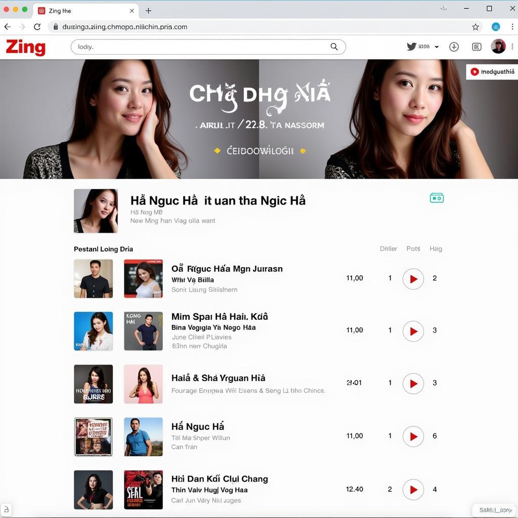 Nghe nhạc Hồ Ngọc Hà trên Zing MP3