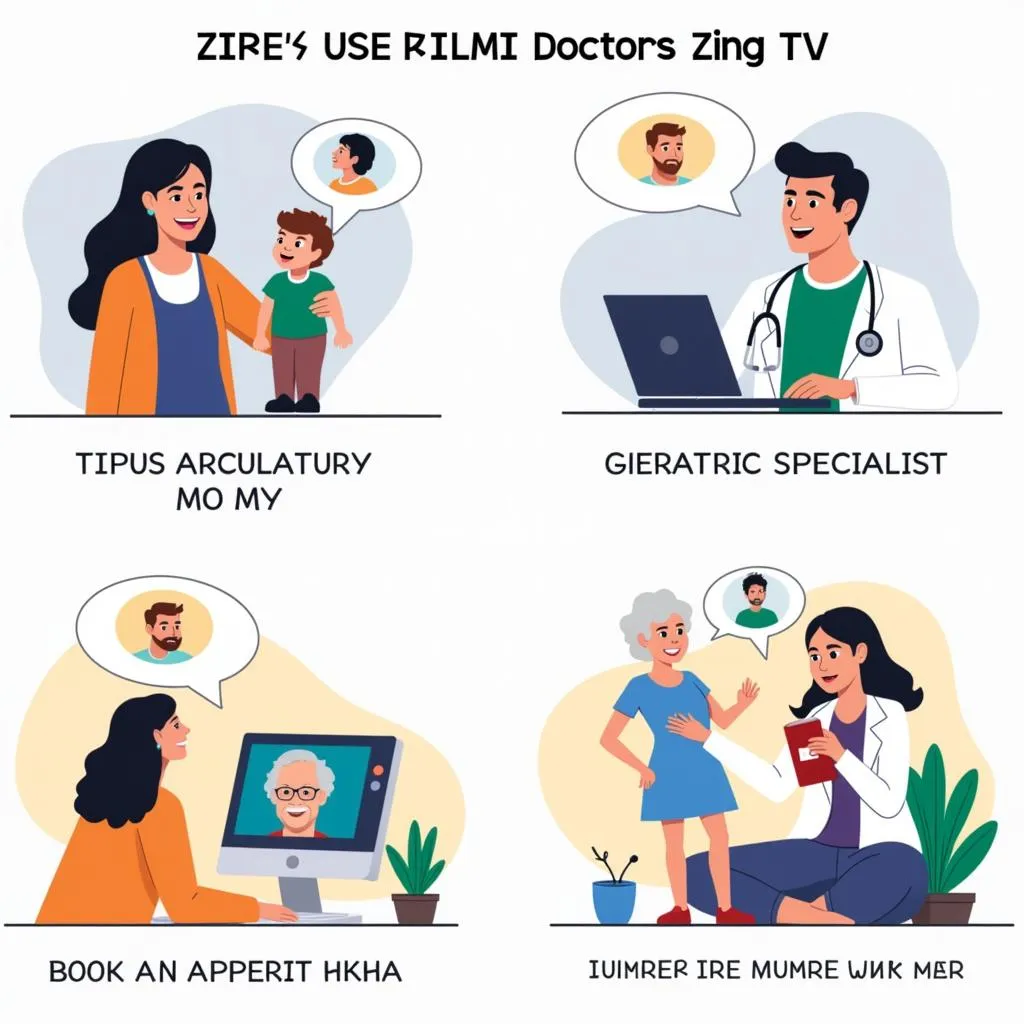 Hình ảnh người dùng sử dụng dịch vụ Doctors Zing TV