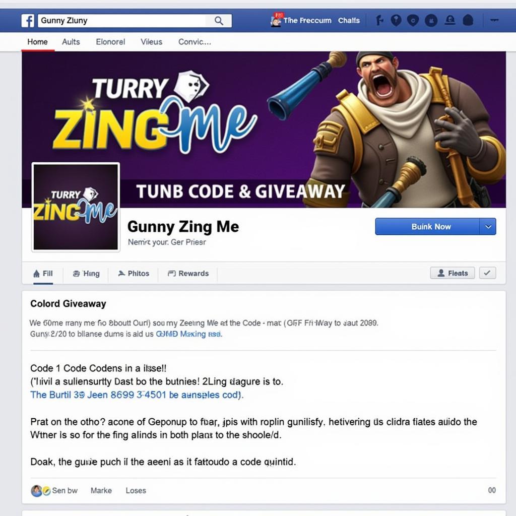 Nhận Code Gunny Zing Me Qua Fanpage