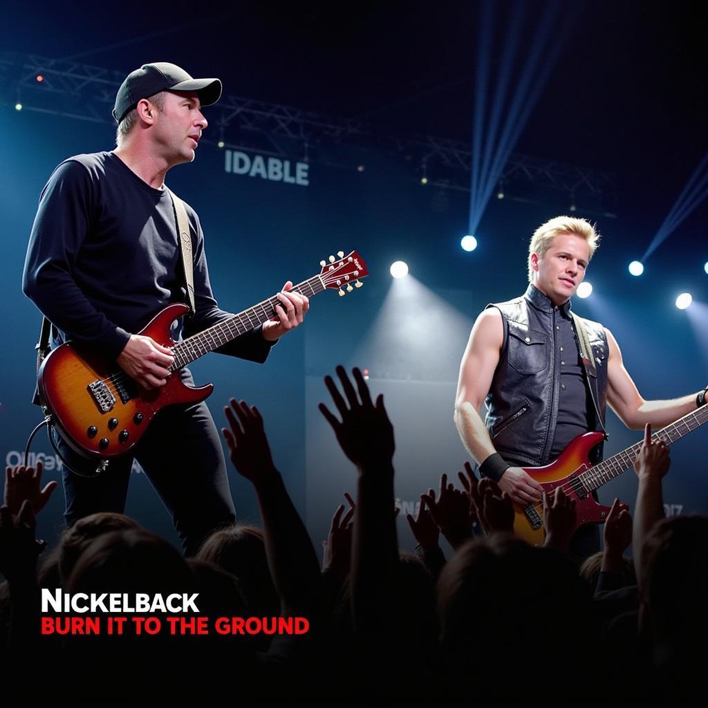 Nickelback performing Burn It to the Ground live