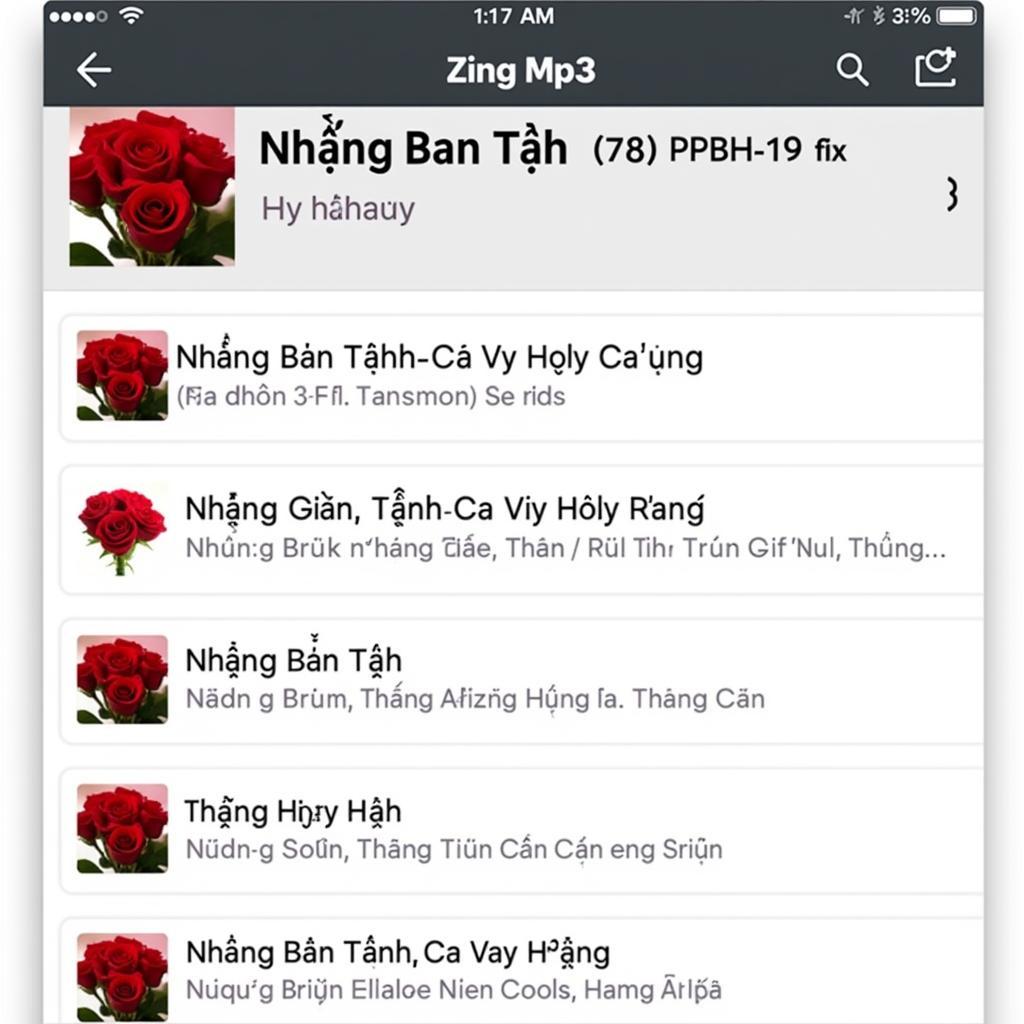 Playlist Hoa Hồng trên Zing Mp3