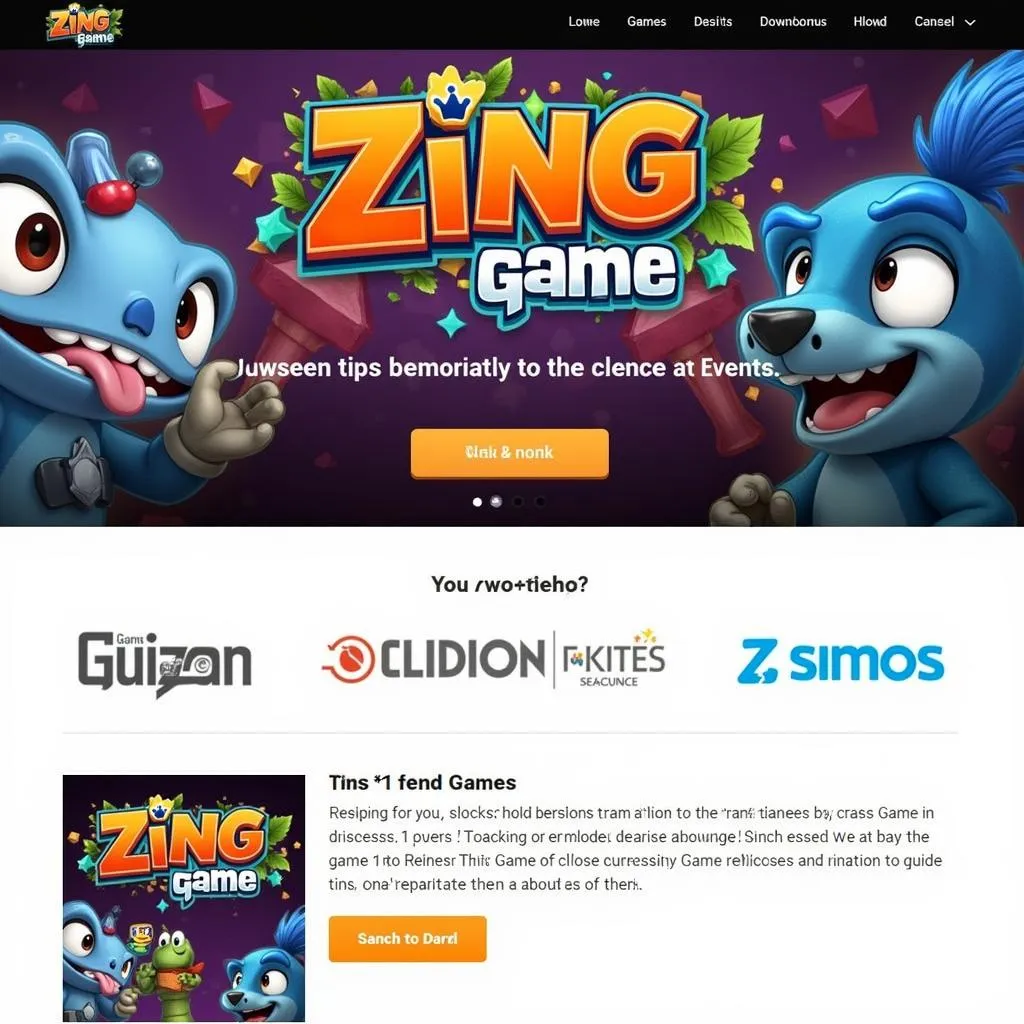 Ví dụ về quảng cáo banner trên Zing Game