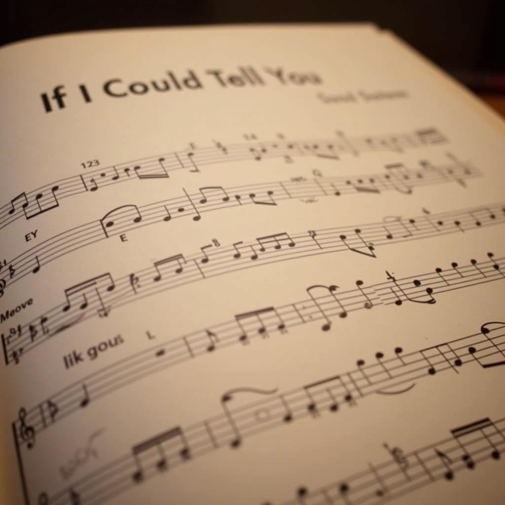 Sheet music of "If I Could Tell You" by Yanni 