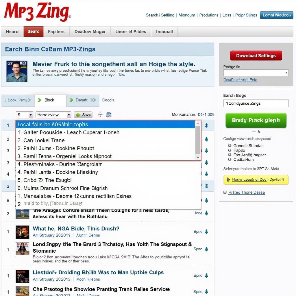 Tải nhạc MP3 Zing