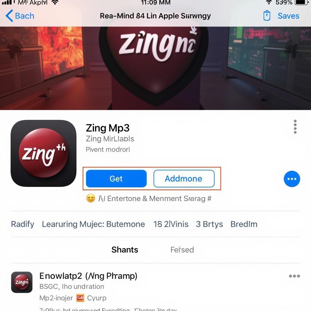 Tải Zing Mp3 từ App Store