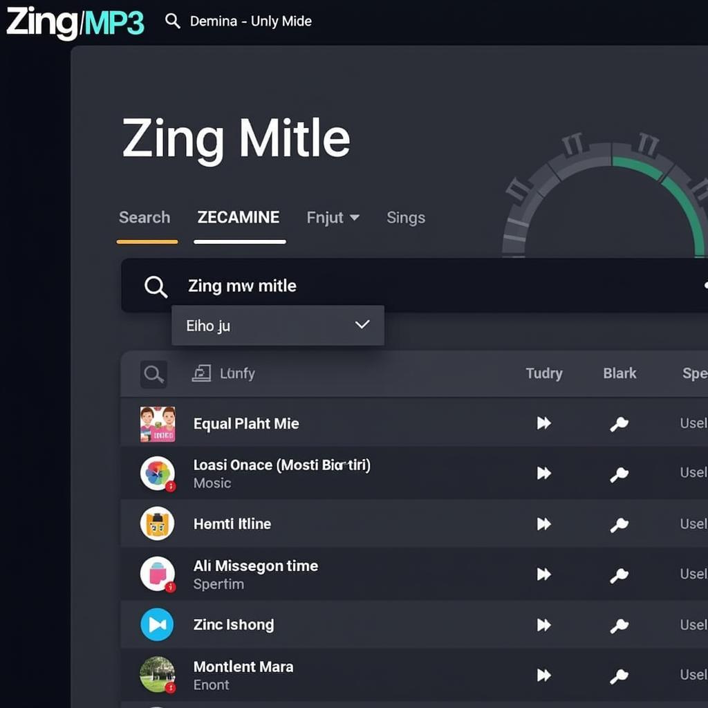 Tìm kiếm nhạc trên Zing MP3