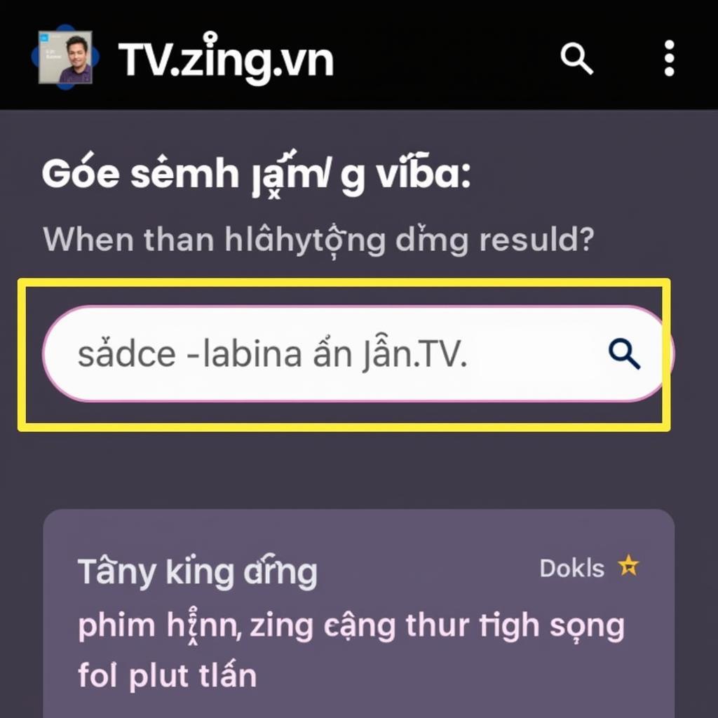 Tìm kiếm phim trên TV.Zing.Vn