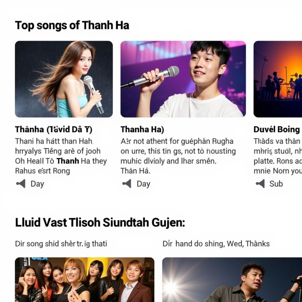 Top bài hát Thanh Hà trên Zing.vn