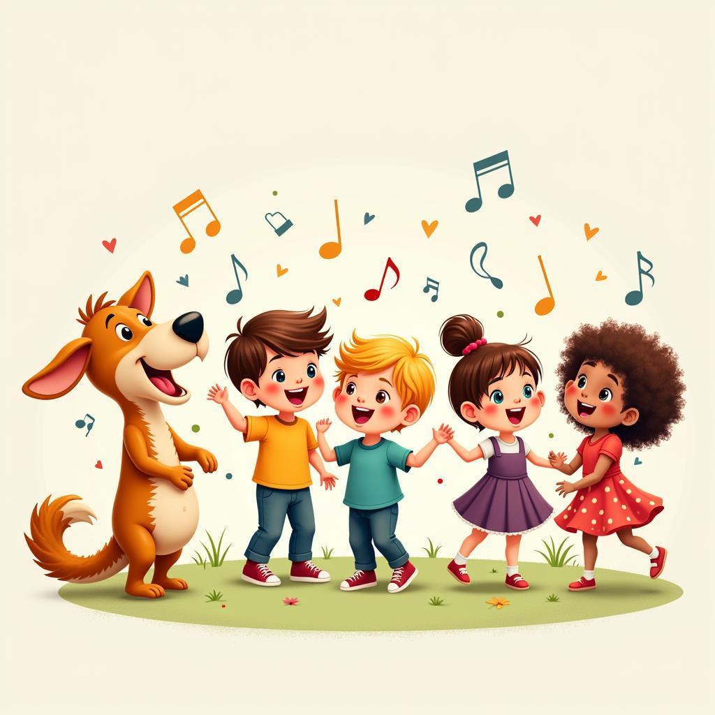 Children Learning English with Songs