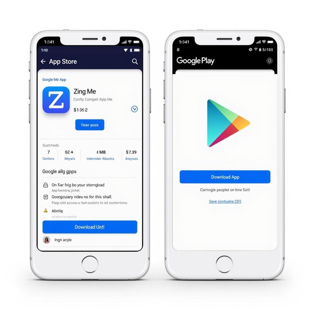 Ứng dụng Zing Me trên App Store và Google Play