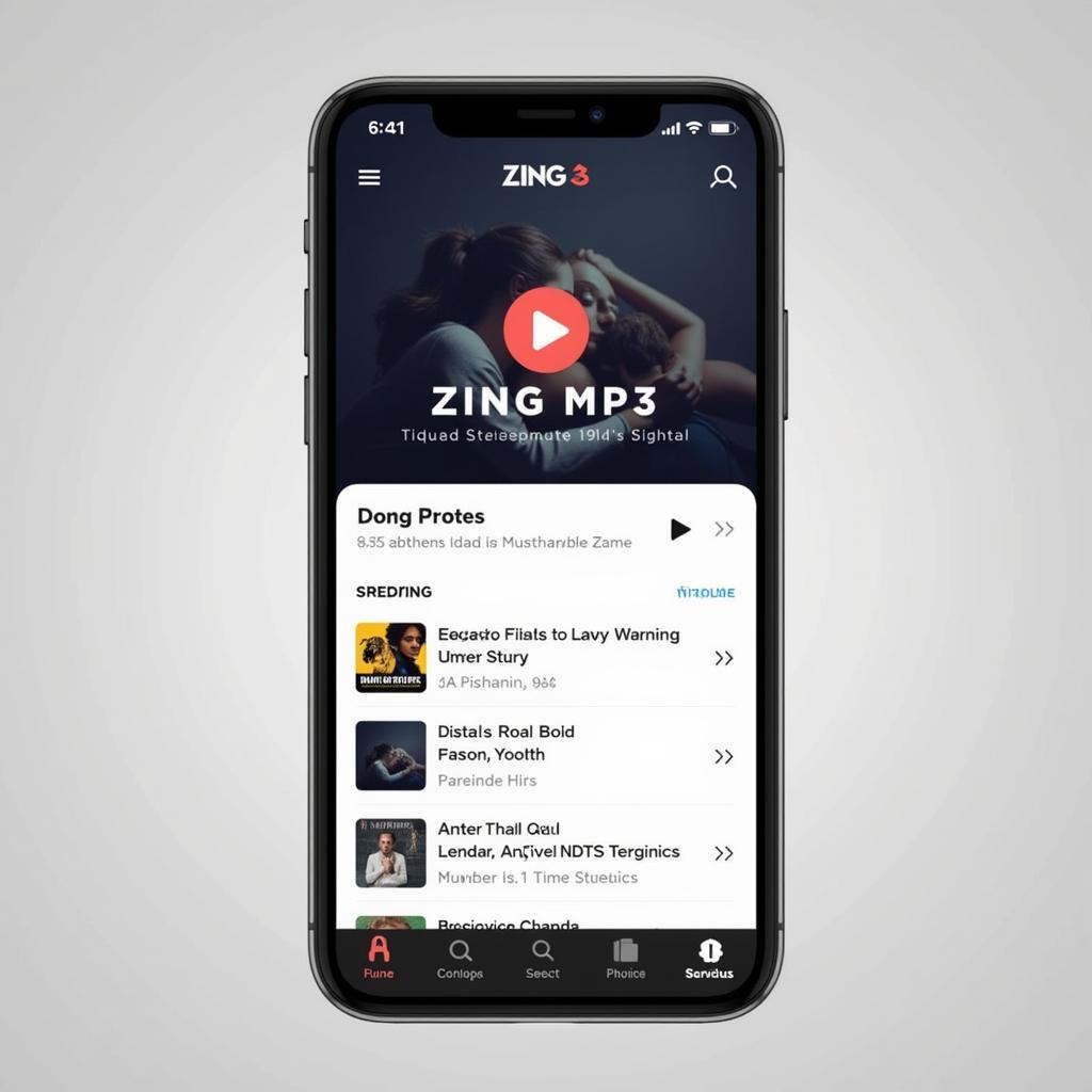 Ứng dụng Zing Mp3 trên điện thoại