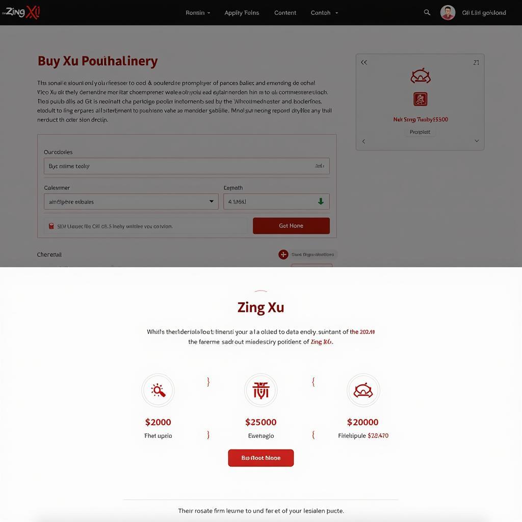 Website bán Zing Xu