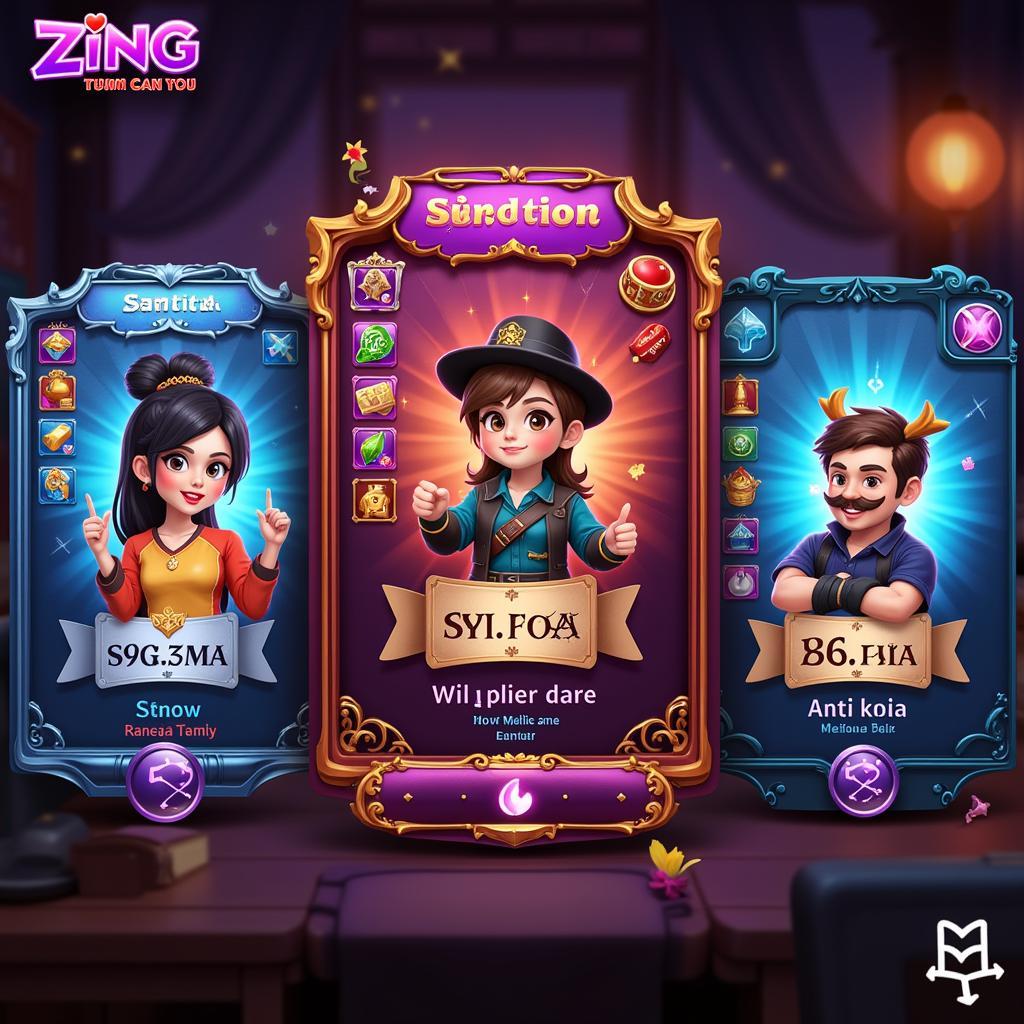 Giao diện game Zing danh bai xi to