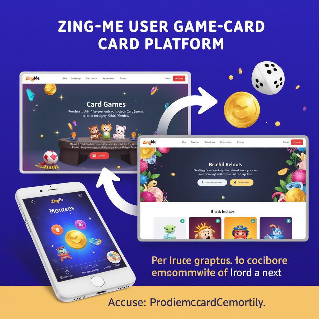 Giao diện Zing Me Game Đánh Bài