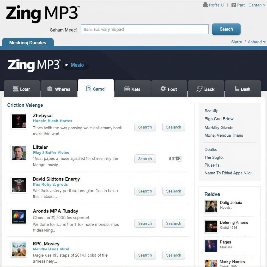 Giao diện Zing MP3