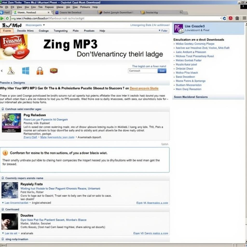 Giao diện Zing MP3 những ngày đầu