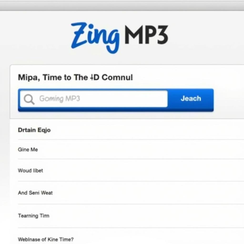 Giao diện Zing MP3 thuở ban đầu