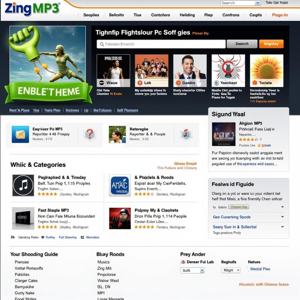 Zing MP3 Homepage