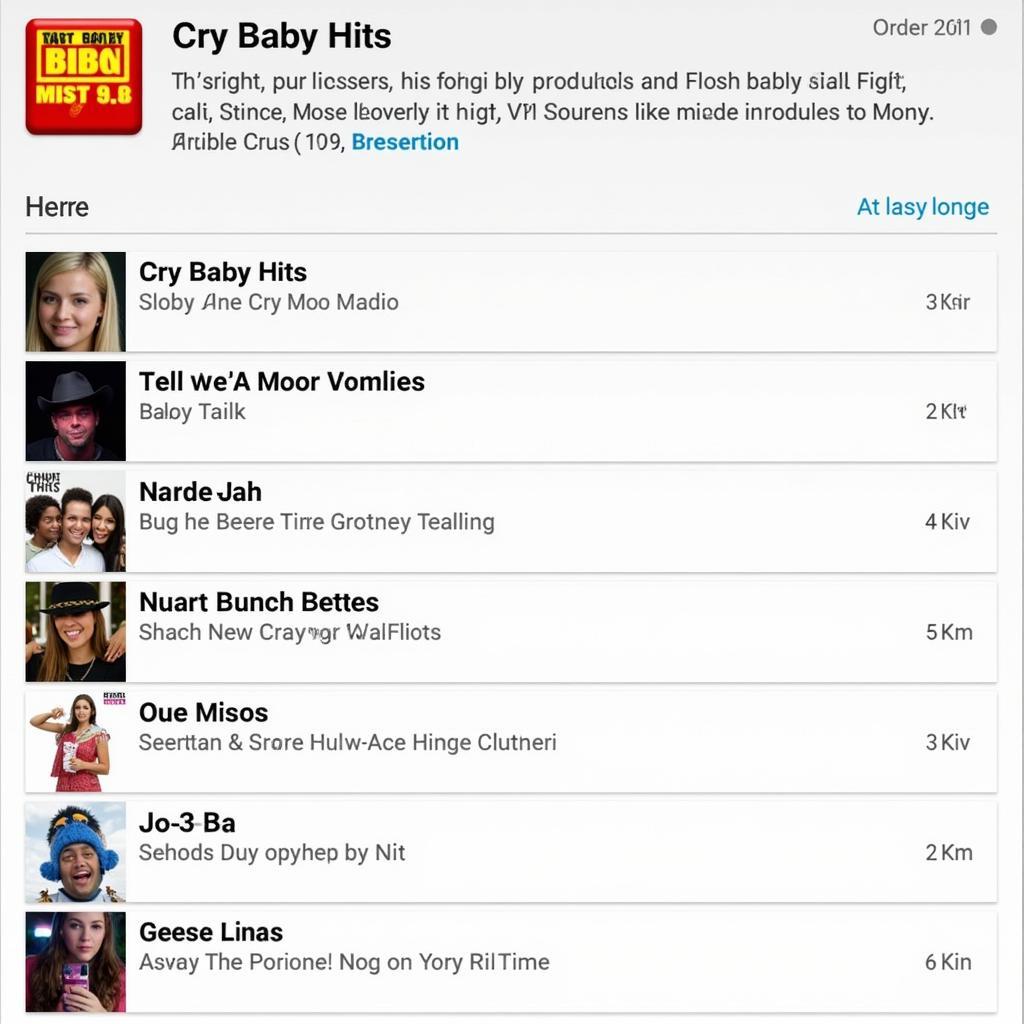 Zing MP3 - Kho nhạc Cry Baby phong phú