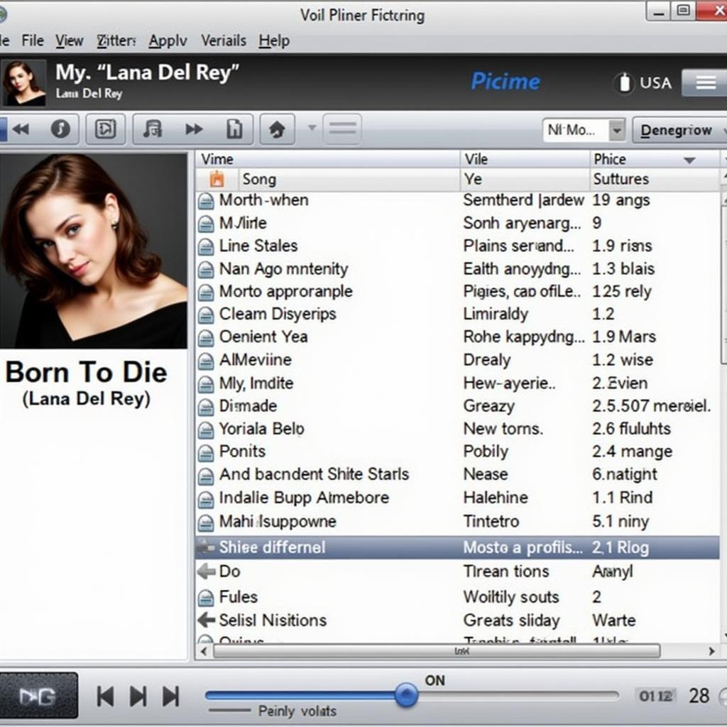 Giao diện Zing MP3 với bài hát Born to Die