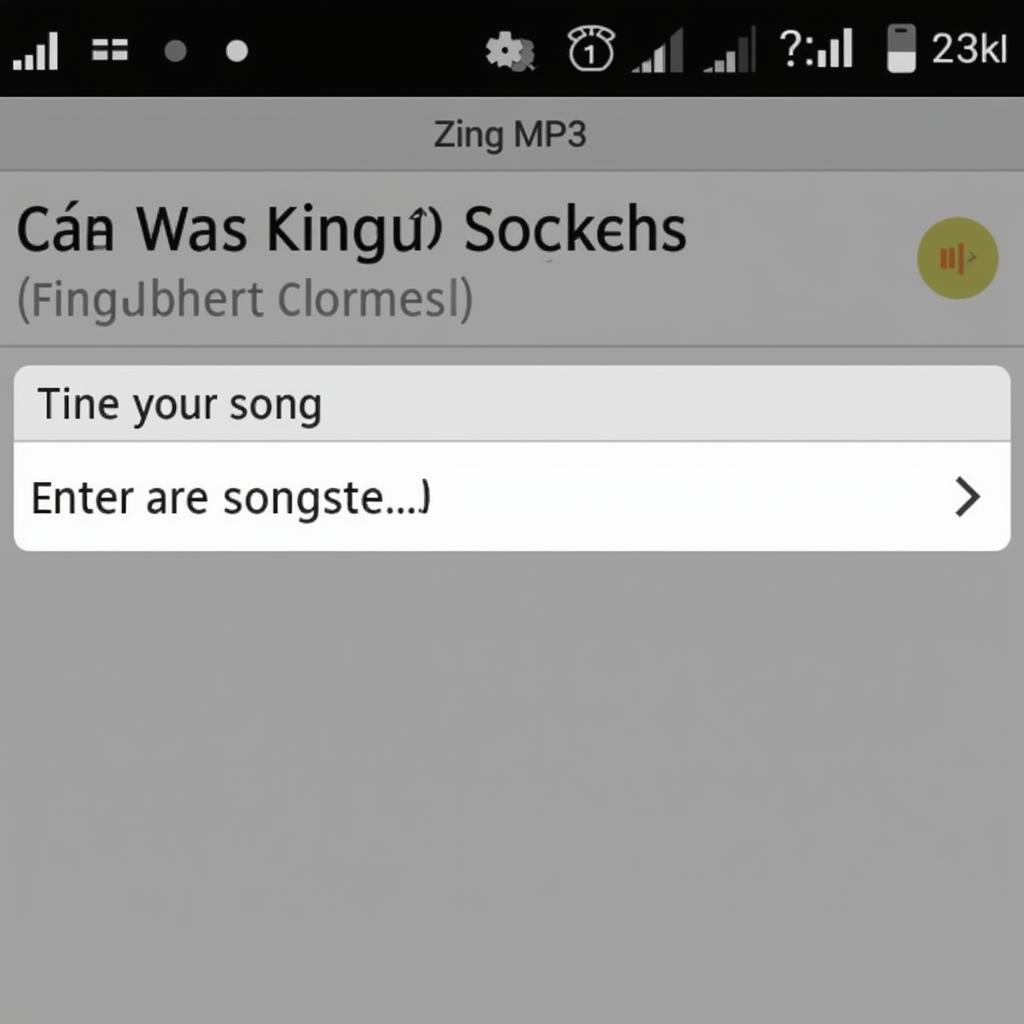 Giao Diện Tìm Kiếm Zing MP3