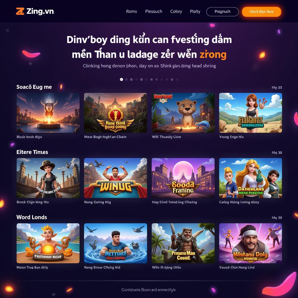 Giao Diện Zing.vn - Nơi Hội Tụ Cộng Đồng Game Thủ Việt