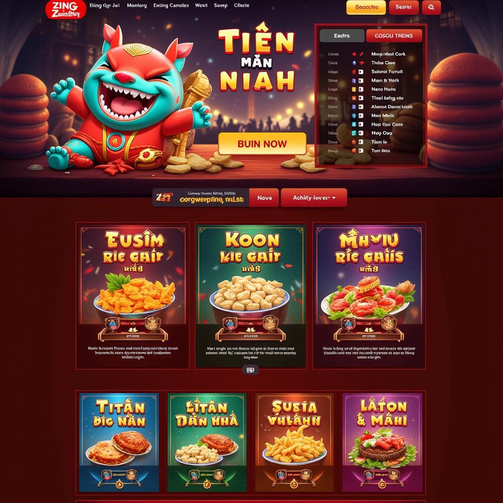 Giao diện ZingPlay Tiến Lên Miền Nam