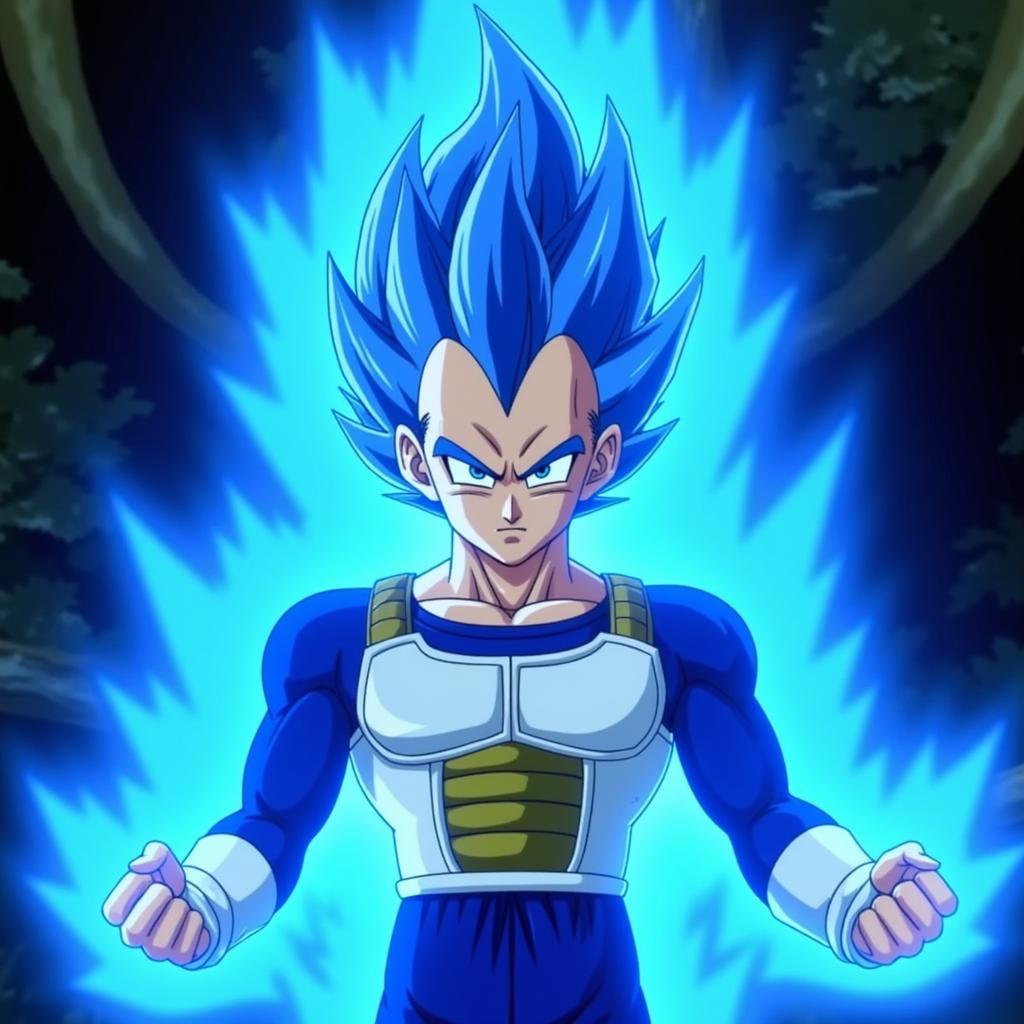 Vegeta biến hình Super Saiyan Blue trong 7 Viên Ngọc Rồng Siêu Cấp tập 131 trên Zing TV