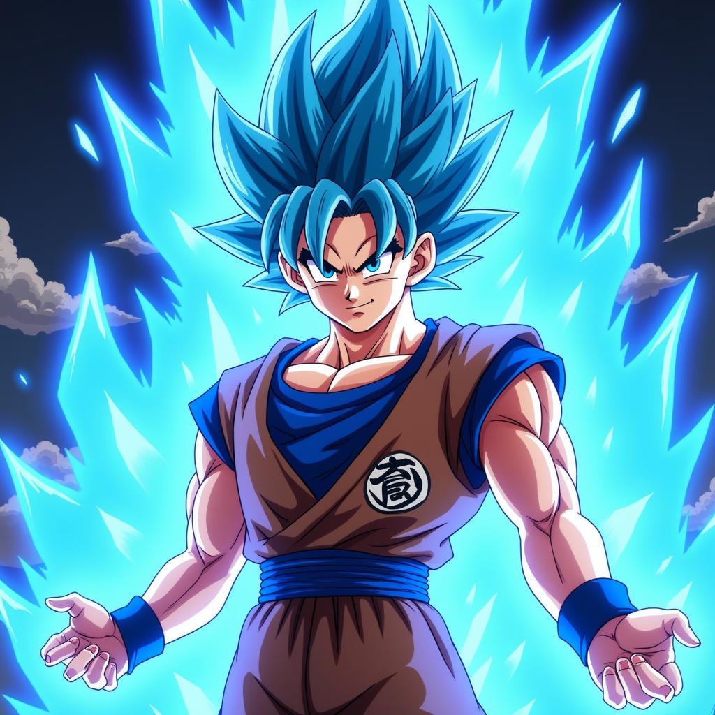 Goku Biến Hình Super Saiyan Blue trong 7 Viên Ngọc Rồng Super Zing TV