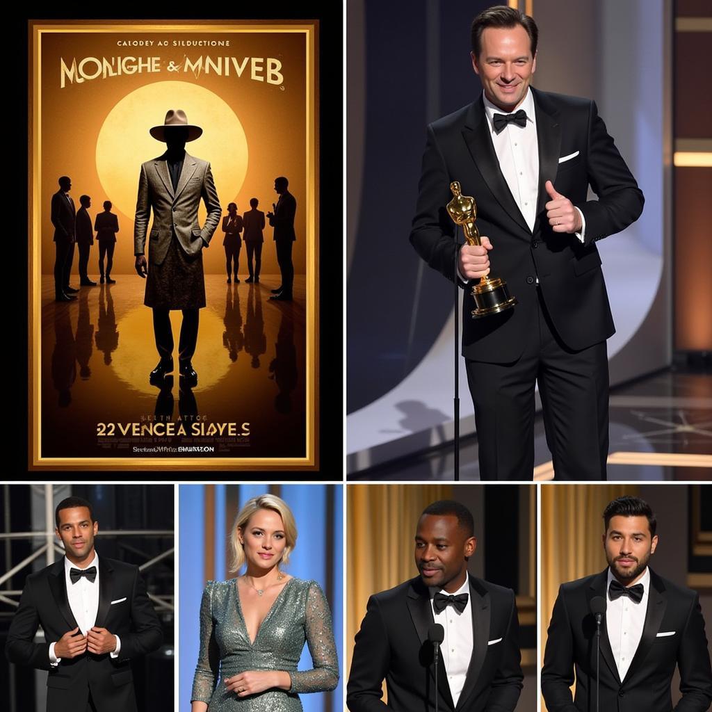 86th Oscars 2014 Winners: A collage showcasing the winners of the major categories at the 86th Academy Awards, including 12 Years a Slave, Gravity, and the lead and supporting actors/actresses.