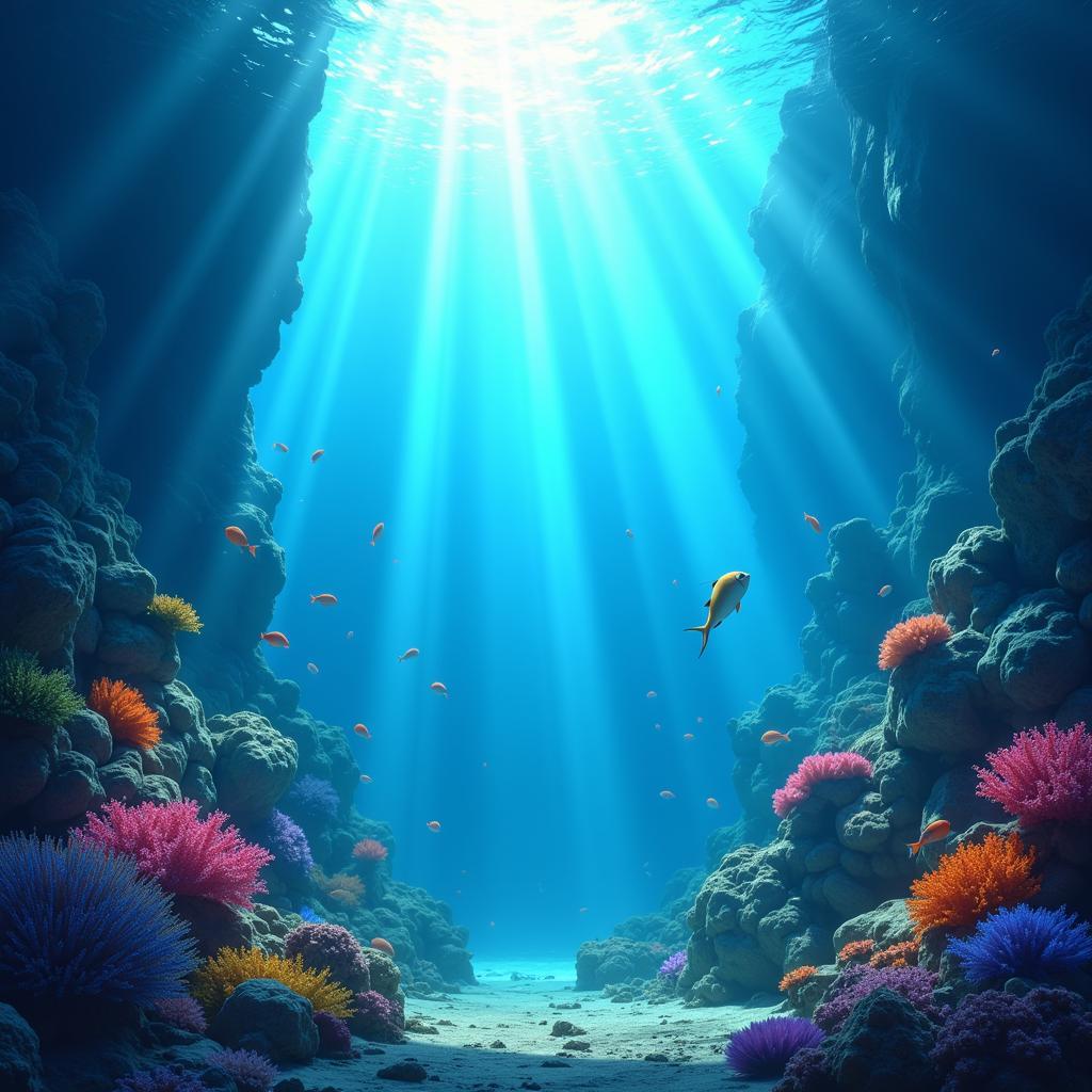 Stunning Underwater Scenery in A Lull in the Sea