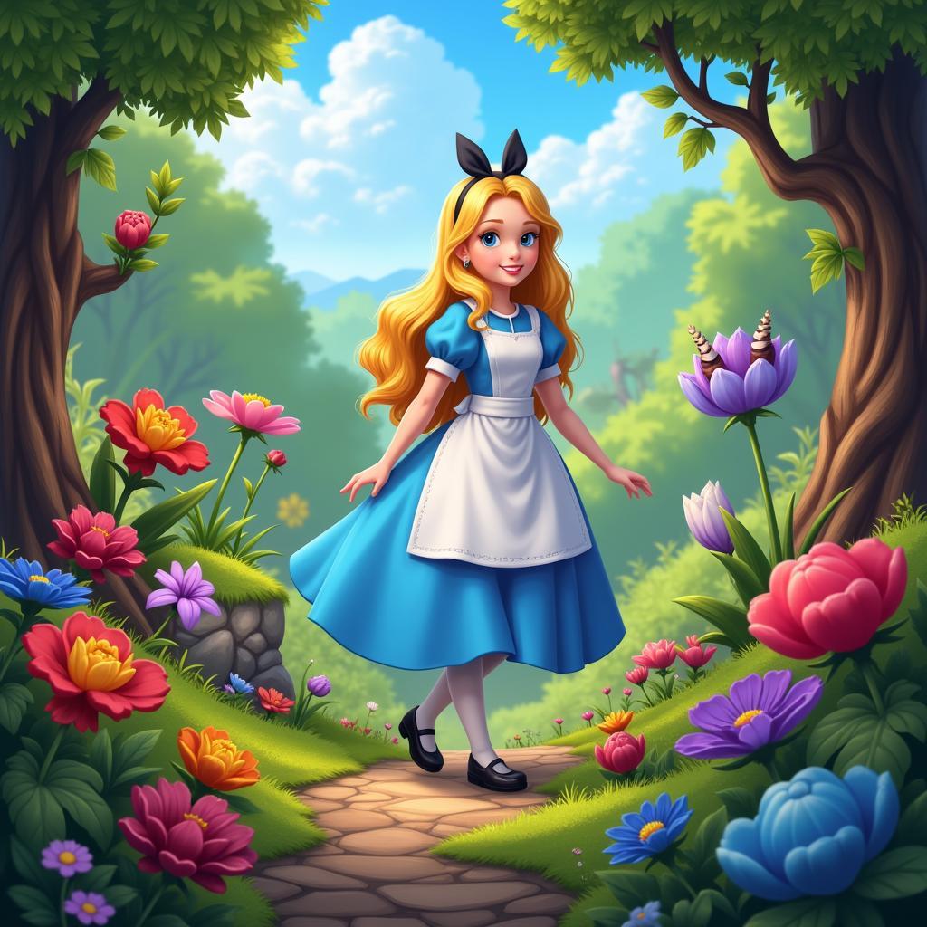 Alice khám phá thế giới kỳ diệu trong game Alice in Wonderland Zing