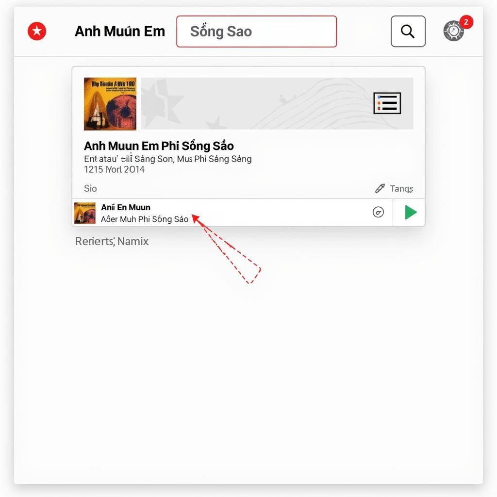 Giao diện Zing MP3 khi tìm kiếm bài hát "Anh Muốn Em Phải Sống Sao"