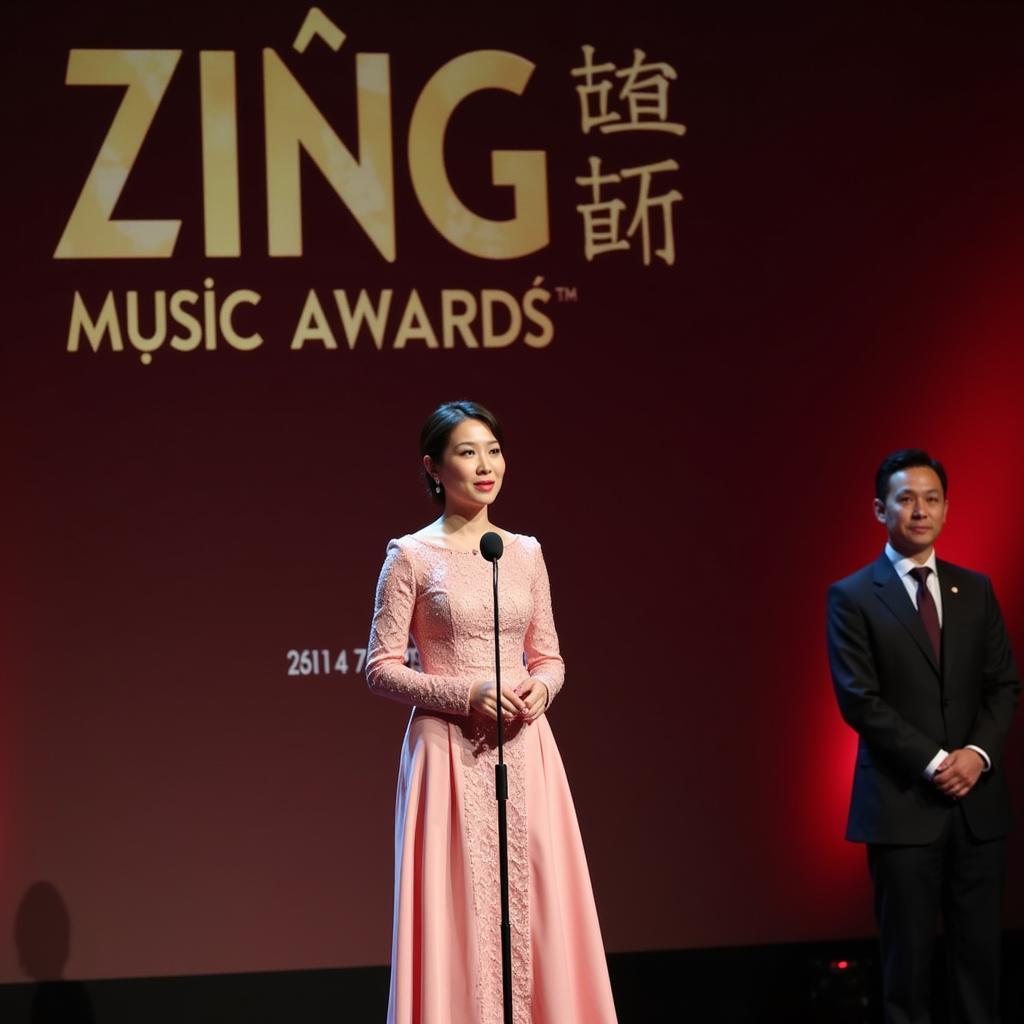 Bà Lê Thị Kim Xuyến tại Zing Music Awards