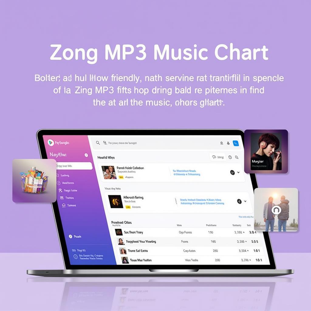 Giao diện thân thiện của bảng xếp hạng MP3 Zing