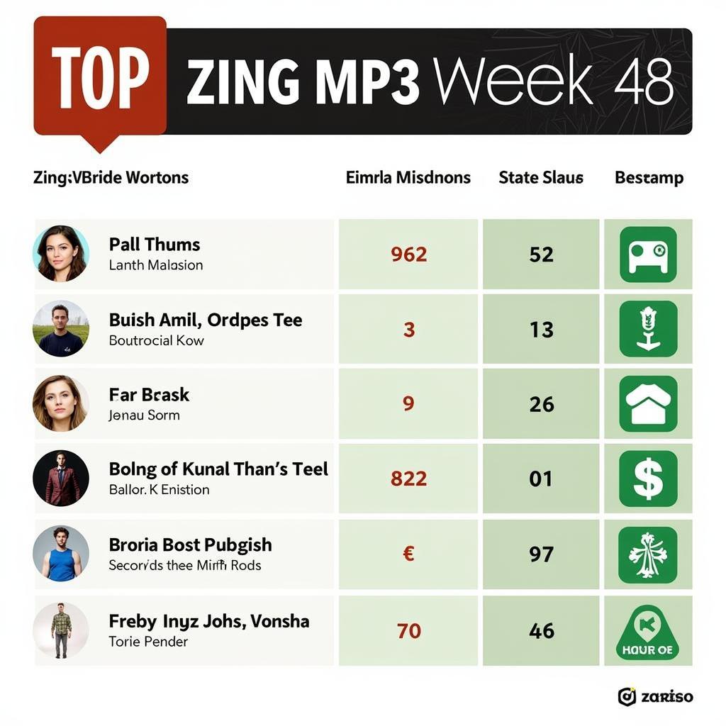 Top 5 Bảng Xếp Hạng Zing MP3 Tuần 48