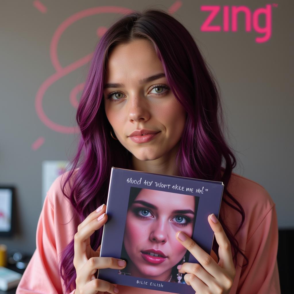 Billie Eilish with her debut album "don't smile at me" on Zing