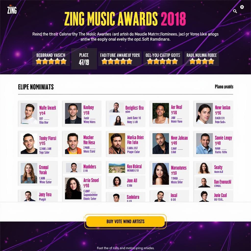 Bình chọn Zing Music Awards 2018 trên màn hình chính