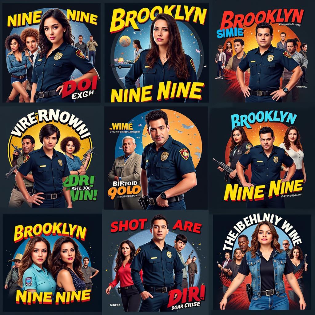 Bộ sưu tập áo thun Brooklyn Nine Nine đa dạng