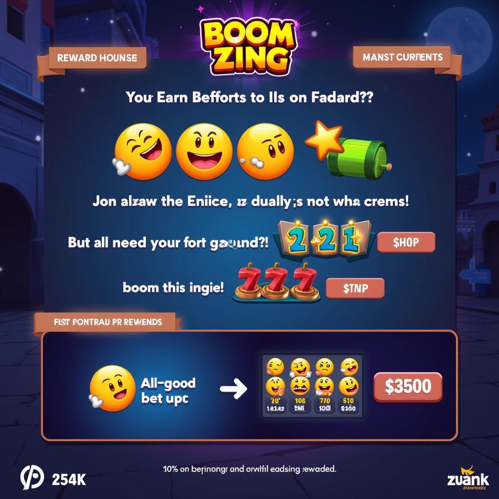 Các sự kiện trong game Boom Zing