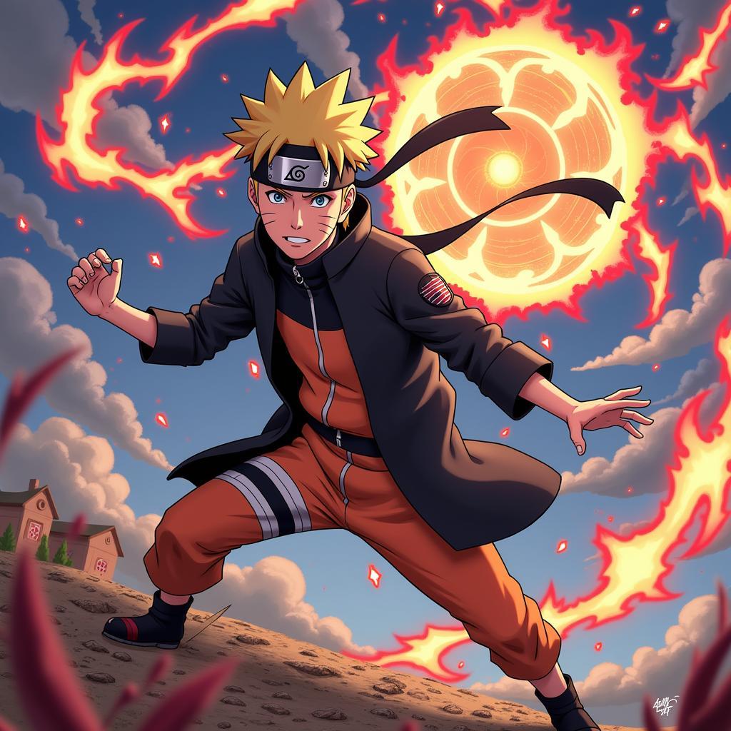 Boruto Uzumaki chiến đấu với Momoshiki