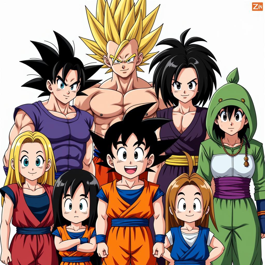 Các nhân vật trong Dragon Ball Super tập hợp trên Zing TV