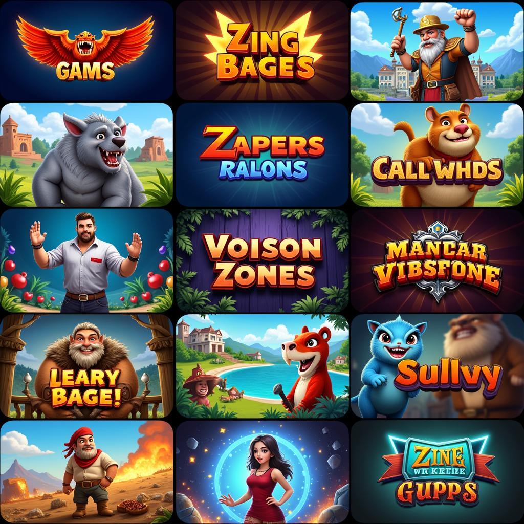 Hình ảnh các tựa game nổi bật trên Zing Game