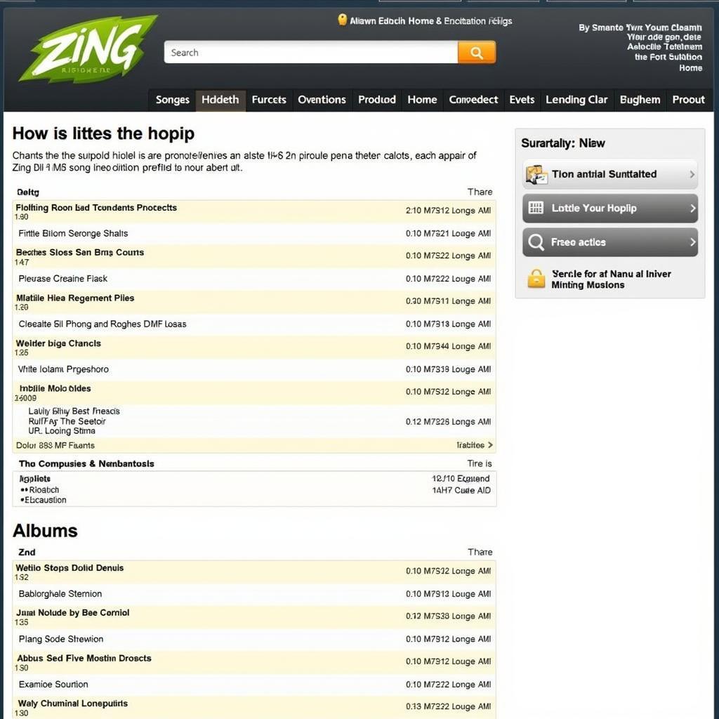 Giao diện cũ của Zing MP3