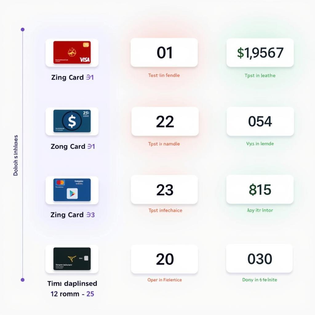 Hình ảnh các mệnh giá card Zing phổ biến