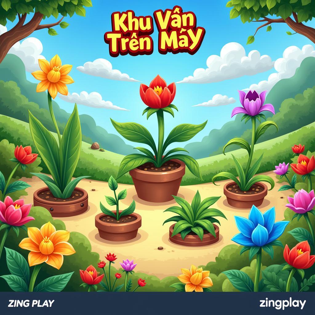 Giao diện Chơi Khu Vườn Trên Mây Zing Play