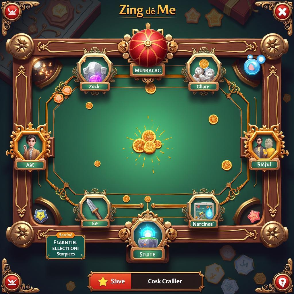 Giao diện cờ úp online Zing Me